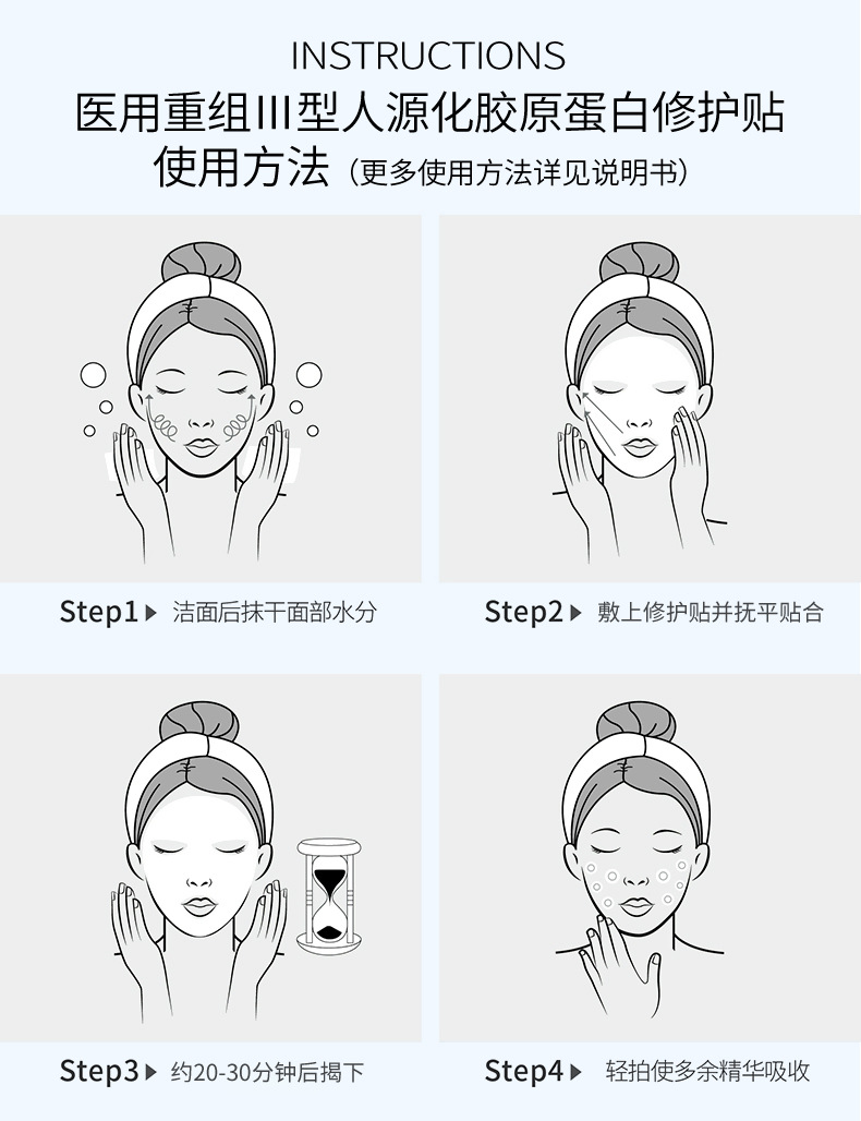 医用美容院冷敷贴胶原蛋白修护贴面膜二类医疗器械械字号面膜型